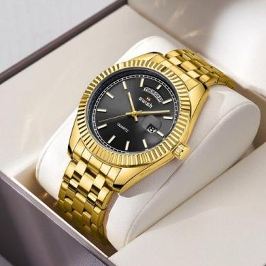 Imagem de Relógio Masculino Dois Tons De Ouro SWISH - ElaShopp