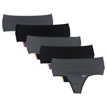 Imagem de Kit 5 Calcinhas Com Compressão Para Barriga Fit - Click Mais Bonita, G