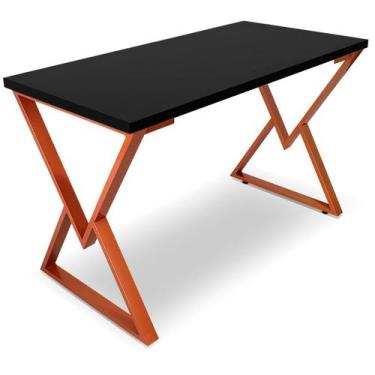 Imagem de Mesa P/ Escritório Jantar Gamer Daloa 1,00x0,60 Em Aço Tampo Em Madeir