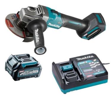 Imagem de Esmerilhadeira Ang 5" 40v XGT GA005 Bat 2.5Ah Makita 110v, 110V