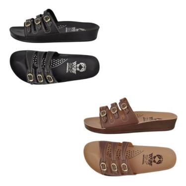 Imagem de chinelo ortopédico KIT 2 PARES feminino  casual anti stress esporão co