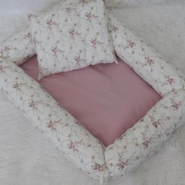 Imagem de Ninho Redutor de Berço para Bebê Menina com Zíper + Almofadinha 2 peça