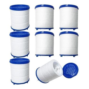 Imagem de HayEastdor 8 peças de cartuchos de filtro substituíveis, elementos de filtro de pia PP algodão e esfera mineralizada para filtragem dupla de água para banheiro e cozinha