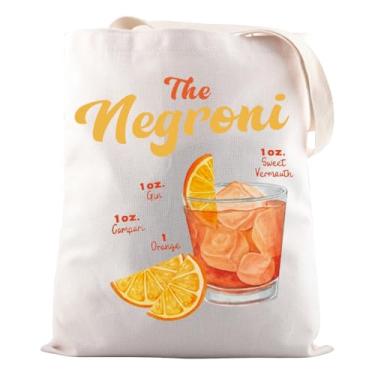 Imagem de JNIAP Negroni Cocktail Gift The Negroni Tote Bag Negroni Cocktail Recipe Gift, Sacola Negroni