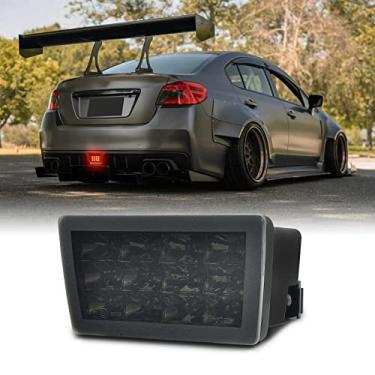 Imagem de SHINEFIT Farol de neblina traseiro estilo F1 LED compatível com WRX STi 2011-2021 / Impreza 2011-2016 / XV Crosstrek 2013-2017, luz de freio piscante estroboscópica lente fumê