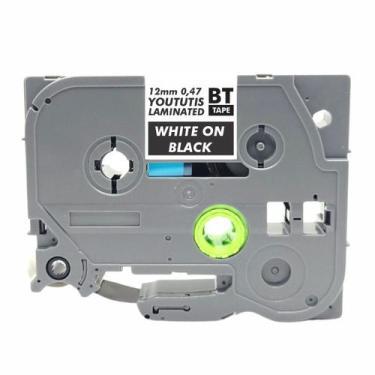 Imagem de Fita TZ 335 Compatível P Rotulador BROTHER 12mm Branco Preto - BYT