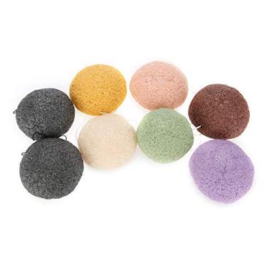 Imagem de Konjac Sponge Face, Esponjas Faciais Para Lavar o Rosto 100% Konjac Wash Face Flutter 8pcs Cor Tipo Redondo Puff Esponja Facial Esponjas Naturais Para Cuidados Faciais Corporais