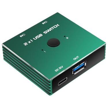 Imagem de Comutador USB 3.0 2 em 1 saída USB kvm swtich 2 computadores