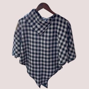 Imagem de Poncho Suéter de Inverno Xadrez  - Alessandra Designer, GG
