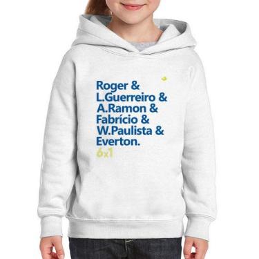 Imagem de Moletom Infantil 6x1 Gols - Foca na Moda, Branco, 4
