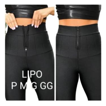 Imagem de Calça legging feminina grossa estilo lippo - BEA FASHION, Preto, P