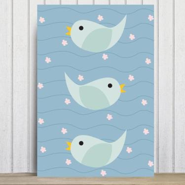 Imagem de Placa Decorativa Infantil Coruja Baby Passarinhos 20x30cm - Quartinhos