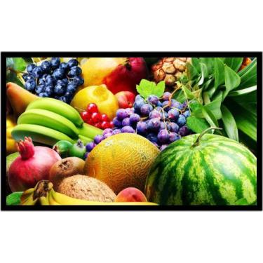Imagem de Quadro Decorativo Frutas Vegetais Fruteira Lojas Cozinha Sala Com Mold