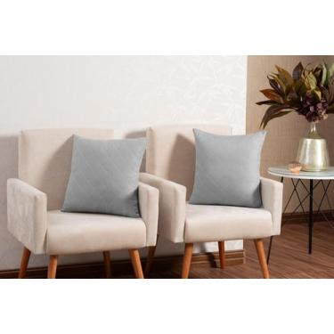 Imagem de Almofada com enchimento toda matelada com zíper tecido 100% poliéster 