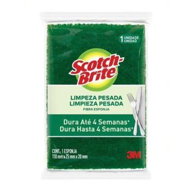 Imagem de Esponja de Limpeza Pesada Scotch Brite 4Unidade - scotchbrite