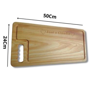 Imagem de Tabua de Madeira para Churrasco e Legumes Personalizada (50C) (24L) (2