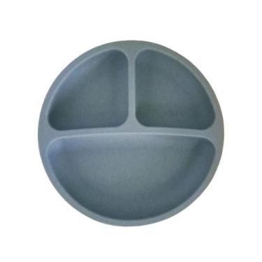 Imagem de Prato de Silicone para Bebê com Divisórias e Ventosas - home, Azul