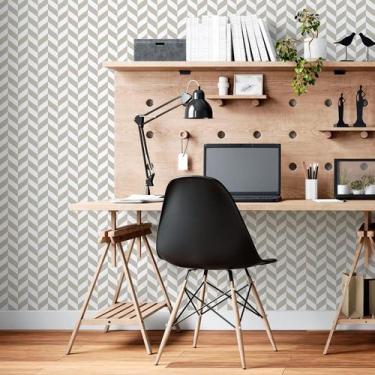 Imagem de Papel De Parede Adesivo Chevron Cinza N06292 0,58X2,5M - Adesivo BR