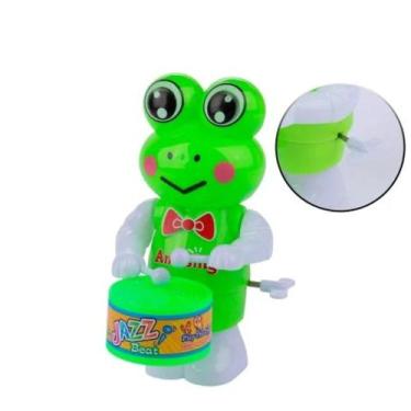 Imagem de Sapo Plástico à Corda Tocando Tambor Color - ATTIC