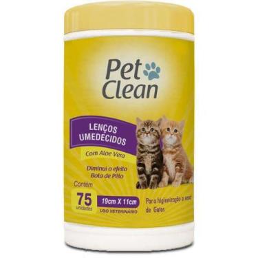 Imagem de Lenço Umedecido para Gatos 75 Un - Pet Clean