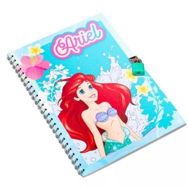 Imagem de Diario Infantil Caderno com Cadeado Disney Princesas Mickey Stitch Min