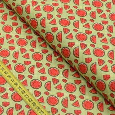 Imagem de Tecido Estampado para Patchwork - Nova Melancia :  Cortes de Melancia 