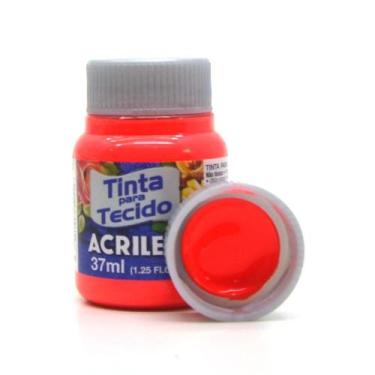 Imagem de Tinta para Tecido Acrilex Fluorescente 37ml, 103 VERMELHO