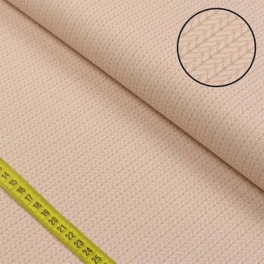 Imagem de Tecido Estampado para Patchwork - Baby Basics: Tricô Básico Salmão (0,