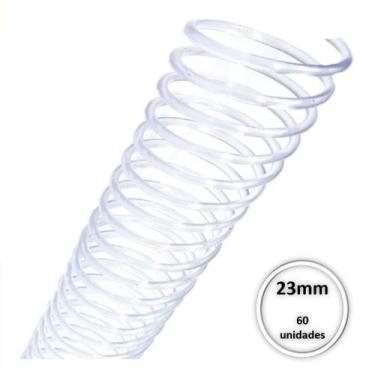 Imagem de Espiral Plastico para encadernação 23mm Transparente c/ 60 Pcs - MARES