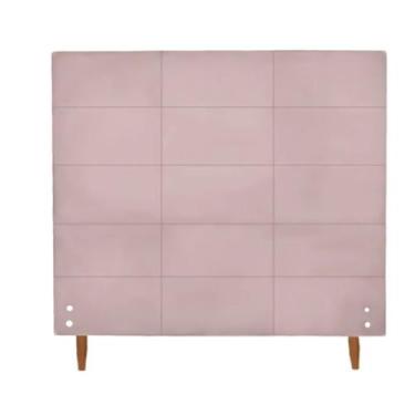 Imagem de Cabeceira Raissa 1,58 Cm Para Cama Box  Veludo Rose - Maitê Moda Casa