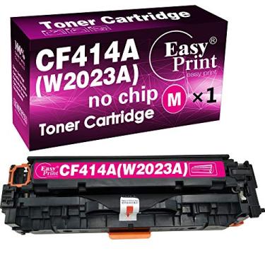 Imagem de Cartucho de toner W2023A compatível com Magenta, sem chip 414A CF414A para HP Color Laserjet Pro M454dw M454 M454dn MFP M479fdw M479fdn impressora, da EasyPrint