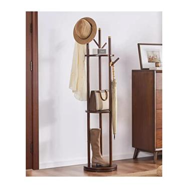 Imagem de LICONG-2020 Cabideiro de madeira para pendurar no chão do quarto cabideiro multifuncional giratório para pendurar roupas, cabideiro, para pendurar no chão