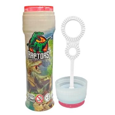 Imagem de Conjunto 10 Brinquedos de Plástico Nacional para Mimos Lembrancinhas de Aniversário Kit Prendas e Sacolinha Surpresa Festas (Tubo Bolhas de Sabão Dinossauros)