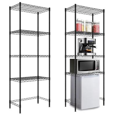 Imagem de ToiULik Mini prateleira de geladeira com altura ajustável (preta