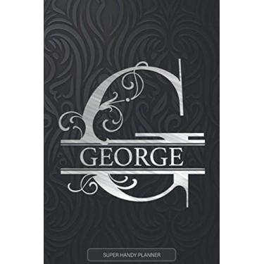 Imagem de George: Silver Letter G The George Name - George Name Custom Gift Planner Calendar Notebook Journal