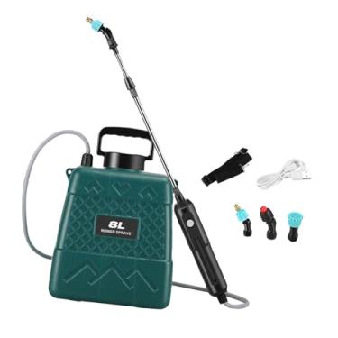 Imagem de Bothyi Pulverizador elétrico Pulverizador de jardim Portátil Eficiente Telescópico Haste Dispensador Agrícola Pulverizador de Água para Casa Pomar Quintal, 8l Verde