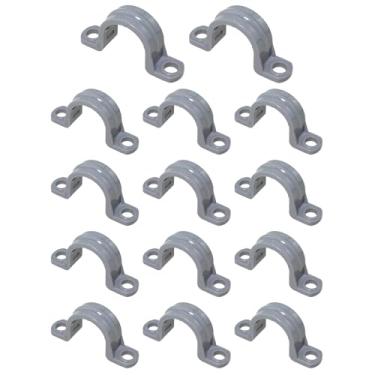 Imagem de Bxian 14 peças de fita de tubo de PVC de 1/2 polegada, fita de conduíte de plástico com dois furos para prender o cabo de conduíte de tubo de PVC listado pela UL