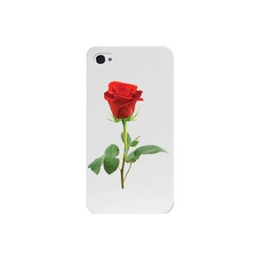 Imagem de Cellet Capa única rosa vermelha Proguard para Apple iPhone 4 e 4S - branca
