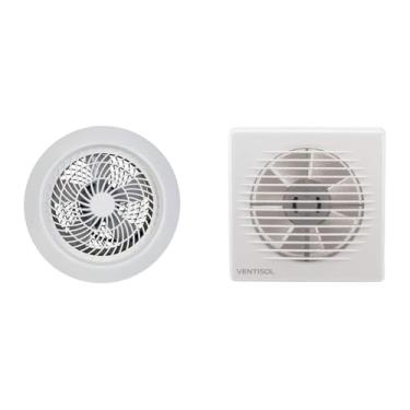 Imagem de Kit Ventisol Exaustor 25cm + Exaustor Banheiro 150mm