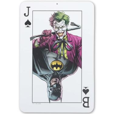 Imagem de Placa de metal dupla DC Comics Batman e Coringa - Arte de parede de Batman e Coringa para caverna masculina, quarto de adolescente ou sala de cinema