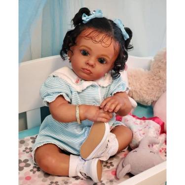 Imagem de Boneca infantil Reborn Angelbaby, garota afro-americana de 24 polegadas
