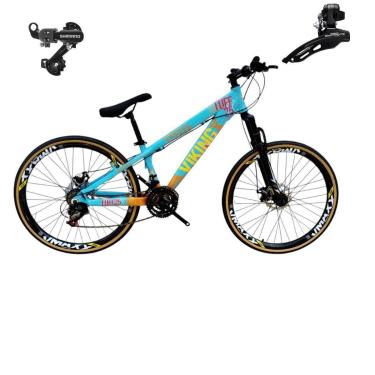 Imagem de Bicicleta 26 VikingX T25 21v Freeride Cambios Shimano Suspensão Pneu Slick FinoFx Amarela1.50-Unissex