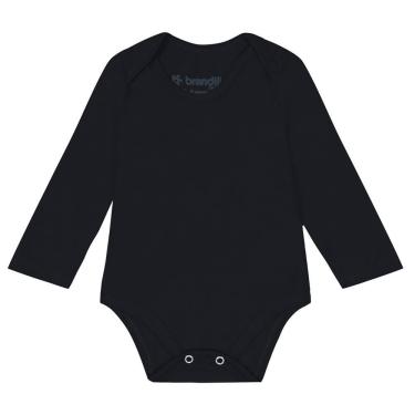 Imagem de Body Manga Longa Bebê Unissex Em Cotton Brandili Baby Preto