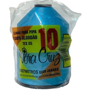 Imagem de Linha Para Pipas CCfios Vera Cruz Fio 10 de 6000 Jardas 100% Algodão Tex 85 (Azul)