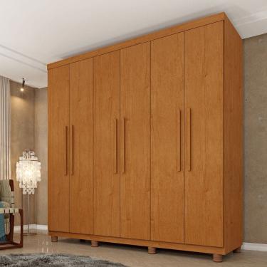 Imagem de Guarda-Roupa Casal Lagos 6 Portas 4 Gavetas 31292 Cinamomo - Tcil Móveis