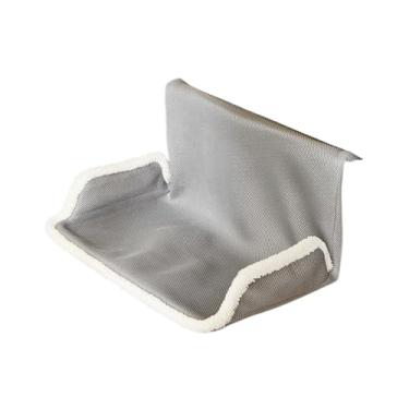 Imagem de Generic Prateleira de gato de rede de gatos, salvando espaço forte confortável pendurado na cama quente, polindo para a janela da cadeira interna de parede, Cinza