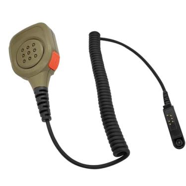 Imagem de Microfone de ombro à prova d'água com lapela portátil com áudio 3,5 para Baofeng UV-9R UV-9R Plus MK1 UV-9R PRO UV-9G GT-3WP BF-T57 BF-9700 UV-82WP (castanho)