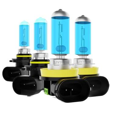 Imagem de DMEPUGI Lâmpadas de farol adequadas para Chevrolet Colorado 2015-2020, 9005 H11 Combo de feixe alto e baixo, lâmpadas de halogêneo de alto desempenho 5500K super brilhante, 4 peças