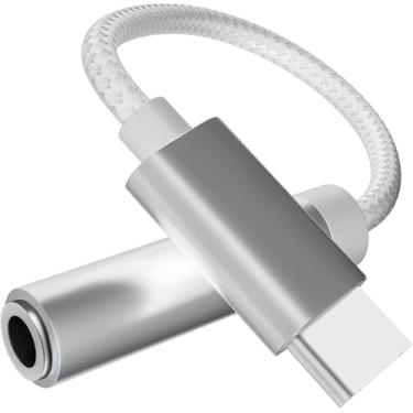 Imagem de Adaptador USB tipo C para fone de ouvido fêmea de 3,5 mm, cabo USB C para dongle de áudio auxiliar compatível com iPhone 16 Pro Max/15 Pro/15, Samsung Galaxy S24/S23/S22 Ultra, iPad Pro, Pixel 9/8