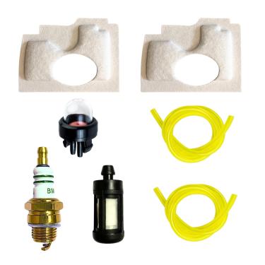 Imagem de REDEEMX MS170C compatível com Stihl MS180C MS170 MS180 placa de filtro de ar 1130 124 0800 kit de reconstrução kit de manutenção de motosserra a gás kit de manutenção de vela de ignição filtro de